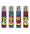 Accendino Clipper LARGE CUACK STYLE conf. 48 pz. assortito con 4 grafiche