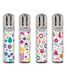 Accendino Clipper LARGE SPRING PRINT  conf. 48 pz. assortito con 4 grafiche