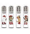 Accendino Clipper LARGE COWBOY ANIMALS conf. 48 pz. assortito con 4 grafiche