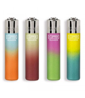 Accendino Clipper LARGE metallic gradient 8 conf. 48 pz. assortito con 4 grafiche