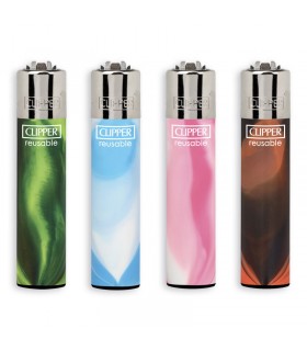 Accendino Clipper LARGE NEBULA MIX 7 conf. 48 pz. assortito con 4 grafiche