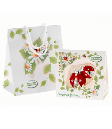 COCCINELLE CON CRISTALLI BAGUTTA 12 PZ ASSORTITI CONFEZIONATI SINGOLARMENTE CON SCATOLA E BUSTA DA REGALO AK2154