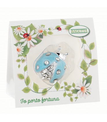 COCCINELLE CON CRISTALLI BAGUTTA 12 PZ ASSORTITI CONFEZIONATI SINGOLARMENTE CON SCATOLA E BUSTA DA REGALO AK2154
