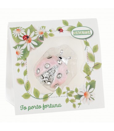 COCCINELLE CON CRISTALLI BAGUTTA 12 PZ ASSORTITI CONFEZIONATI SINGOLARMENTE CON SCATOLA E BUSTA DA REGALO AK2154