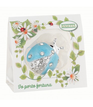 COCCINELLE CON CRISTALLI BAGUTTA 12 PZ ASSORTITI CONFEZIONATI SINGOLARMENTE CON SCATOLA E BUSTA DA REGALO AK2154