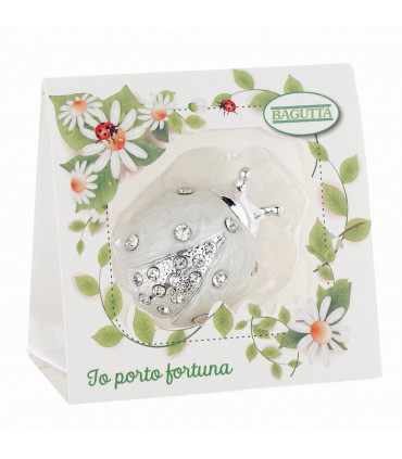 COCCINELLE CON CRISTALLI BAGUTTA 12 PZ ASSORTITI CONFEZIONATI SINGOLARMENTE CON SCATOLA E BUSTA DA REGALO AK2154