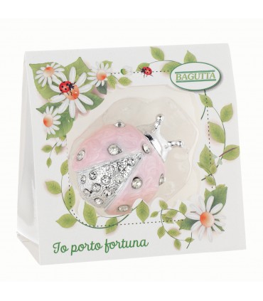 COCCINELLE CON CRISTALLI BAGUTTA 12 PZ ASSORTITI CONFEZIONATI SINGOLARMENTE CON SCATOLA E BUSTA DA REGALO AK2154