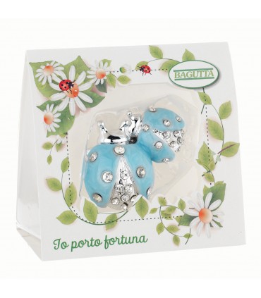 COCCINELLE CON CRISTALLI BAGUTTA 12 PZ ASSORTITI CONFEZIONATI SINGOLARMENTE CON SCATOLA E BUSTA DA REGALO AK2154