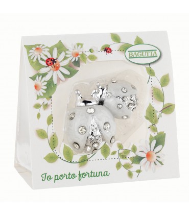 COCCINELLE CON CRISTALLI BAGUTTA 12 PZ ASSORTITI CONFEZIONATI SINGOLARMENTE CON SCATOLA E BUSTA DA REGALO AK2154