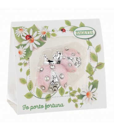 COCCINELLE CON CRISTALLI BAGUTTA 12 PZ ASSORTITI CONFEZIONATI SINGOLARMENTE CON SCATOLA E BUSTA DA REGALO AK2154