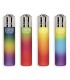 Accendino Clipper LARGE METALLIC TRIPLE GRADIENT 3 conf. 48 pz. assortito con 4 grafiche