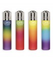Accendino Clipper LARGE METALLIC TRIPLE GRADIENT 3 conf. 48 pz. assortito con 4 grafiche