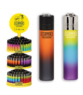 Accendino Clipper Large MIX 17 ESPOSITORE GIREVOLE  da 144 pz. con grafiche ASSORTITE