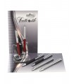 EXPO KIT BAGUTTA 6 PENNE REGALO ( 3 ROLLER E 3 SFERE) TRATTO DI STILE BICOLORE CON FINITURA FIBRA DI CARBONIO HK6021