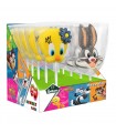 SPIEDINI DI MARSHMALLOW A FORMA DI LOONEY TUNES CON DECORAZIONE IN ZUCCHERO DA 45GR EXPO 12 PZ.