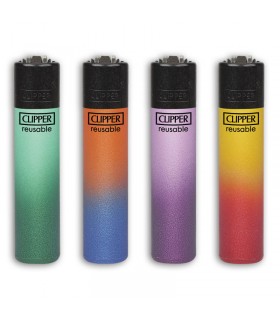 Accendino Clipper LARGE METALLIC GRADIENT 9 CONF.48PZ assortito con 4 grafiche