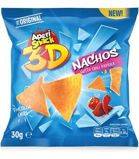 APERISNACK NACHOS classic gusto CHILI PAPRIKA BUSTINA 30GR CONF. 36 PZ.