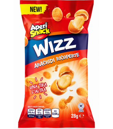 APERISNACK ARACHIDI WIZZ BBQ E SALATI BUSTINA 28GR X 33PZ