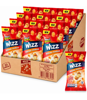 APERISNACK ARACHIDI WIZZ BBQ E SALATI BUSTINA 28GR X 33PZ