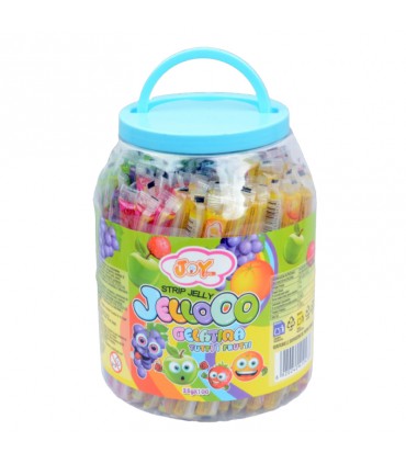 CARAMELLE JELLOOO STRIPS gelatine alla frutta divertentissime challenge su Tik Tok ai gusti assortiti busta 25G. CONF. 100 PZ.