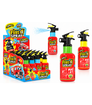 FIRE SPRAY CARAMELLA LIQUIDA GUSTI ASSORTITI ISPIRATA AGLI ESTINTORI DEI VIGILI DEL FUOCO da 30 GR EXPO DA 24 PZ