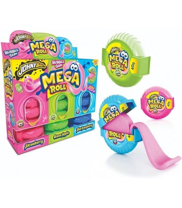 BUBBLE GUM MAXI ROLL GUSTI ASSORTITI Lunghe 1 metro 40G. CONF. 24 PZ.