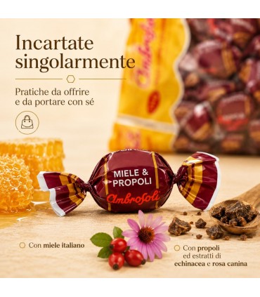 AMBROSOLI CARAMELLE MIELE E PROPOLI CON ECHINACEA SFUSE 1KG SENZA GLUTINE