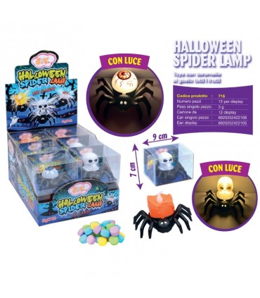 LANTERNA DI HALLOWEEN CON CARAMELLA DA 3GR CONF.12PZ