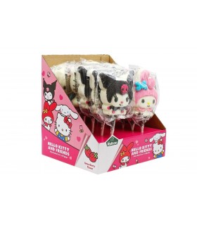 SPIEDINI DI MARSHMALLOW A FORMA DI HELLO KITTY CON DECORAZIONE IN ZUCCHERO DA 45GR EXPO 12 PZ.