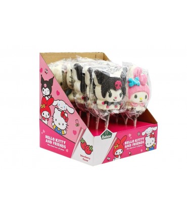 SPIEDINI DI MARSHMALLOW A FORMA DI HELLO KITTY CON DECORAZIONE IN ZUCCHERO DA 45GR EXPO 12 PZ.