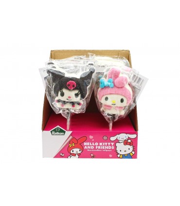 SPIEDINI DI MARSHMALLOW A FORMA DI HELLO KITTY CON DECORAZIONE IN ZUCCHERO DA 45GR EXPO 12 PZ.