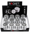 GRINDER ROCKET TRITATABACCO DIAMETRO 40 MM. 4 PARTI IN METALLO+ SPATOLA  CONF. DA 12 PZ.