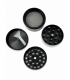 GRINDER ROCKET TRITATABACCO DIAMETRO 40 MM. 4 PARTI IN METALLO+ SPATOLA  CONF. DA 12 PZ.