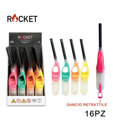 Accendigas ROCKET PHOEBE conf. 16 pz. colori assortiti
