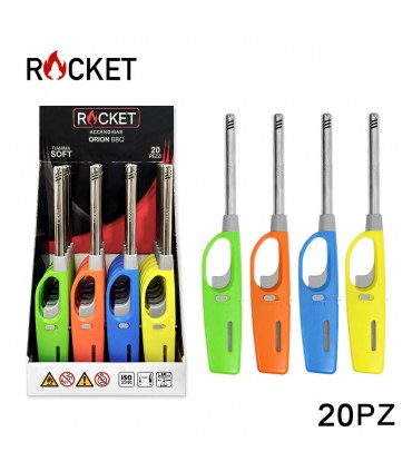 Accendigas ROCKET ORION DA 23CM conf. 20 pz. colori assortiti