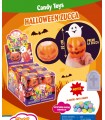 ZUCCA DI HALLOWEEN GIOCATTOLO CON LUCE ARANCIONE E CARAMELLE ALL'INTERNO AL GUSTO TUTTI FRUTTI Pz 12 x 3g