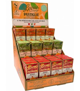 PASTIGLIE leone COCKTAIL IN 3 GUSTI: MOJITO-NEGRONI-SPRITZ IN SCATOLETTA DA 30G CONF. 36 PZ.
