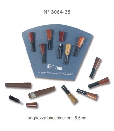 bocchino in Radica Slim per Sigaro Toscano e Toscanello in Cartella da 6 pz. assortiti
