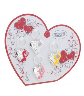 EXPO KIT PORTACHIAVI 2X4 BAGUTTA CUORE INFINITO 8 PZ ASSORTITI CONFEZIONATI SINGOLARMENTE CON SCATOLA E BUSTA DA REGALO AK2150
