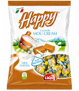 CARAMELLE HAPPY LIKING MOU CREAM AL LATTE MORBIDE  BUSTA DA 1KG