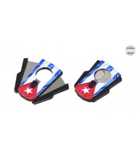 tagliasigari LUBINSKI bilama VENTAGLIO 70 ring. Cuban Flag lame acciao FT440