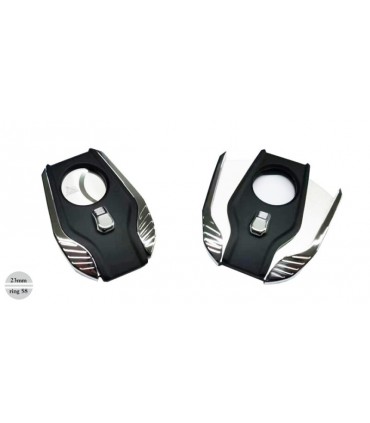 tagliasigari LUSSO LUBINSKI bilama 70 Ventaglio nero-cromo  lame acciao  FT651