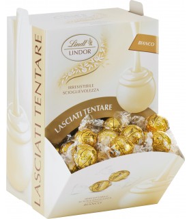 bOULES LINDOR LINDT LATTE BIANCO 12g EXPO 96 PZ.
