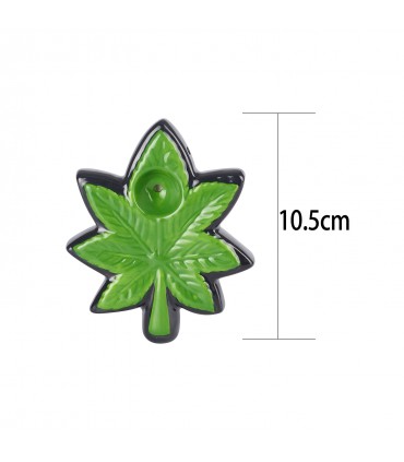 Pipette champ in ceramica a forma di foglia da 10cm espositore da 6pz