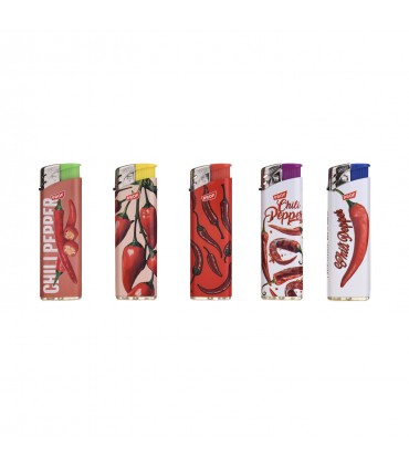 Accendino Elettronico PROF CHILI PEPPERS conf. 50 pz. assortiti con 5 FANTASIE