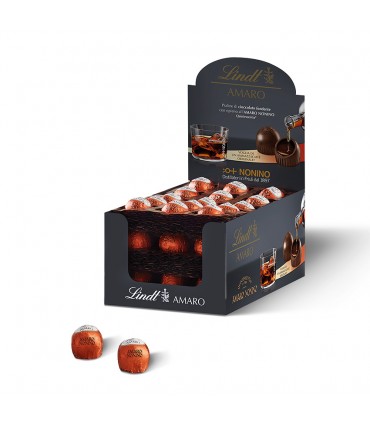 PRALINE LINDT CIOCCOLATO FONDENTE CON RIPIENO AMARO NONINO CONF. 45 PZ.