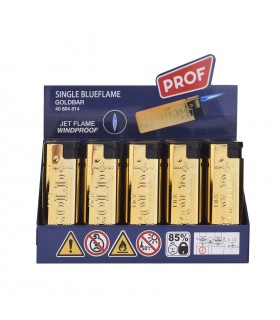 Accendino Prof GOLD TURBO Jetflame  conf. 25 pz.