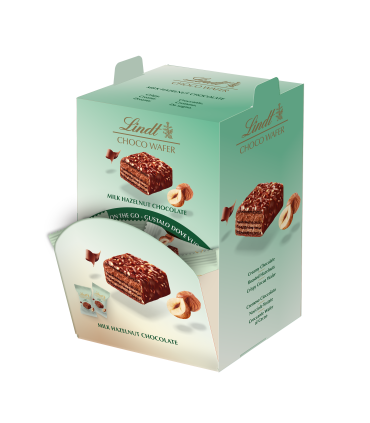 LINDT MINI CHOCO WAFER CIOCCOLATO AL LATTE E NOCCIOLA EXPO A BOCCA DI LUPO DA 50PZ