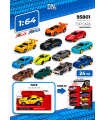 Auto JOLLY JOKER ACTION CARS CON RETROCARICA SCALA 1:64 ESPOSITORE DA 24PZ