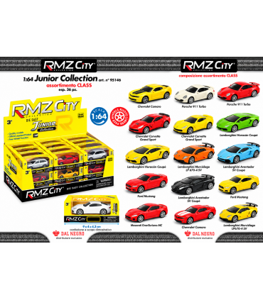 Auto city junior selezione di diverse auto sportive SCALA 1:64 ESPOSITORE DA 36PZ